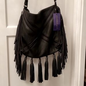 NEW- Madden Girl Boho Style Crossbody (Black)